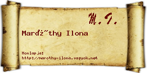 Maróthy Ilona névjegykártya